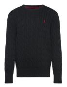 Cable-Knit Cotton Sweater Tops Knitwear Pullovers Black Ralph Lauren Kids