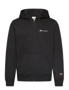 Full Zip Hoodie Sweatshirt Tops Sweatshirts & Hoodies Hoodies Black Champion