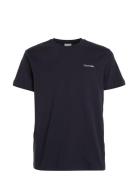 Micro Logo Interlock T-Shirt Tops T-Kortærmet Skjorte Navy Calvin Klein