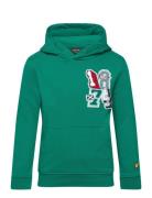 1874 Patch Graphic Hoodie Tops Sweatshirts & Hoodies Hoodies Green Lyle & Scott