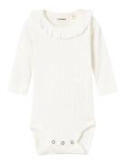 Nbfrachel Nis Ls Slim Body Lil Noos Bodies Long-sleeved Cream Lil'Atelier