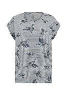 Sc-Galina Tops T-shirts & Tops Short-sleeved Grey Soyaconcept