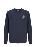 Jjeswift Sweat Crew Neck Mni Tops T-shirts Long-sleeved T-Skjorte Navy Jack & J S