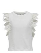 Kogbetty Life S/S Frill Top Jrs Tops T-shirts Sleeveless White Kids Only