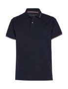 Tommy Flag Tipped Reg Polo Tops Polos Short-sleeved Navy Tommy Hilfiger