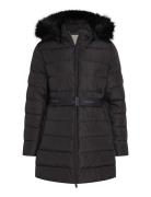 Mw Padded Scuba Belted Coat Foret Jakke Black Calvin Klein