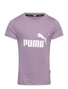 Ess Logo Tee G Sport T-Kortærmet Skjorte Purple PUMA