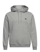 Standard Fit Left Chest Star Chev Emb Hoodie Ft Tops Sweatshirts & Hoodies Hoodies Grey Converse