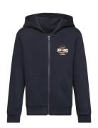 Jjelogo Swt Zip Hood 2Col 24/25 Noos Mni Tops Sweatshirts & Hoodies Hoodies Navy Jack & J S