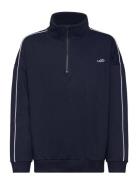 Nlnnya Ls Bru Half Zip Sweat Tops Sweatshirts & Hoodies Sweatshirts Navy LMTD