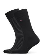 Th Men Small Stripe Sock 2P Underwear Socks Regular Socks Black Tommy Hilfiger