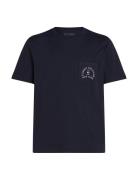 Hilfiger Arch Pocket Tee Tops T-Kortærmet Skjorte Navy Tommy Hilfiger