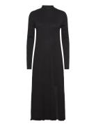 Knitted Dress With Side Slit Maxikjole Festkjole Black Mango