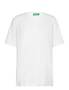 Short Sleeves T-Shirt Tops T-shirts & Tops Short-sleeved White United Colors Of Benetton