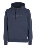 Raised Line Logo Hoodie Tops Sweatshirts & Hoodies Hoodies Navy Calvin Klein