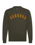 Barbour Prep Logo Crew Tops Sweatshirts & Hoodies Sweatshirts Green Barbour