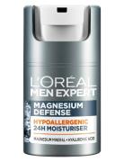 L'oréal Men Expert Magnesium Defence Hypoallergenic 24H Moisturizer 50Ml Fugtighedscreme Ansigtscreme Hudpleje Nude L'Oréal Paris