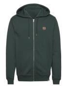 Piece Zipper Hoodie Tops Sweatshirts & Hoodies Hoodies Khaki Green Les Deux