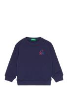 Sweater L/S Tops Sweatshirts & Hoodies Sweatshirts Navy United Colors Of Benetton