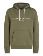 Tommy Logo Hoody Tops Sweatshirts & Hoodies Hoodies Green Tommy Hilfiger