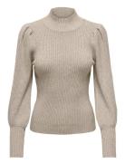 Onlkatia L/S Highneck Pullover Knt Noos Tops Knitwear Jumpers Beige ONLY