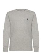 Cotton Jersey Long-Sleeve Tee Tops T-shirts Long-sleeved T-Skjorte Grey Ralph Lauren Kids