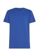 Essential Reg Fit Solid Tee Tops T-Kortærmet Skjorte Blue Tommy Hilfiger