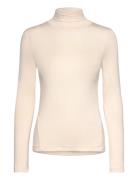 Venitia Jersey Split Cuff Top Tops T-shirts & Tops Long-sleeved Beige French Connection