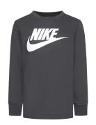 Ls-L/S Tee Tops T-shirts Long-sleeved T-Skjorte Grey Nike