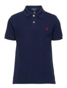 The Iconic Mesh Polo Shirt Tops T-shirts Polo Shirts Short-sleeved Polo Shirts Blue Ralph Lauren Kids