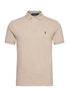 Slim Fit Mesh Polo Shirt Designers Knitwear Short Sleeve Knitted Polos Beige Polo Ralph Lauren