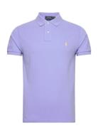 Slim Fit Mesh Polo Shirt Designers Knitwear Short Sleeve Knitted Polos Purple Polo Ralph Lauren