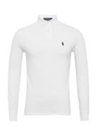 Custom Slim Fit Mesh Polo Shirt Tops Polos Long-sleeved White Polo Ralph Lauren