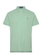 Custom Slim Fit Mesh Polo Shirt Designers Knitwear Short Sleeve Knitted Polos Green Polo Ralph Lauren