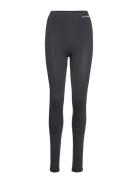 Hmlclea Seamless Mid Waist Tights Sport Running-training Tights Seamless Tights Black Hummel