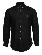 Slim Fit Linen Shirt Tops Shirts Linen Shirts Black Polo Ralph Lauren