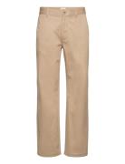 Stefan Classic Trousers Designers Trousers Chinos Beige Wood Wood