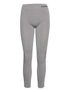 Hmlci Seamless Mid Waist Tights Sport Running-training Tights Seamless Tights Grey Hummel