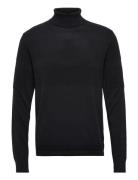 Slhmaine Ls Knit Roll Neck W Noos Tops Knitwear Turtlenecks Black Selected Homme