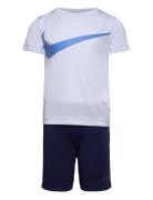 B Nk Df Dropsets Short Set Sport Sets With Short-sleeved T-shirt Navy Nike