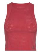 Adv T Perforated Tank W Sport Crop Tops Sleeveless Crop Tops Red Craft