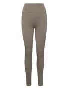 Soft Rib Seamless Legging Sport Running-training Tights Seamless Tights Beige Moonchild Yoga Wear