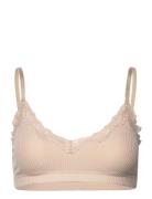 Rwbarbados Bra Top Lingerie Bras & Tops Soft Bras Non Wired Bras Beige Rosemunde