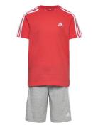 Lk 3S Co T Set Sport Sets With Short-sleeved T-shirt Red Adidas Performance