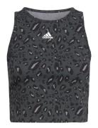 Anml Cro Tk Sport Crop Tops Sleeveless Crop Tops Grey Adidas Sportswear