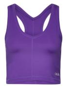 Sharp Back Sport Top Sport Crop Tops Sleeveless Crop Tops Purple Casall