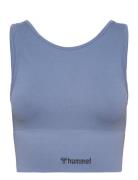 Hmlmt Adapt Seamless Reversible Top Sport Crop Tops Sleeveless Crop Tops Blue Hummel