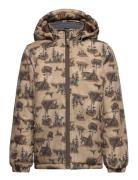 Winter Jacket Aop Outerwear Jackets & Coats Winter Jackets Beige Mikk-line