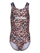 Hmlzuri Swimsuit Sport Swimsuits Brown Hummel