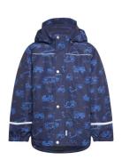 Boys Jacket - Aop Outerwear Jackets & Coats Winter Jackets Blue CeLaVi